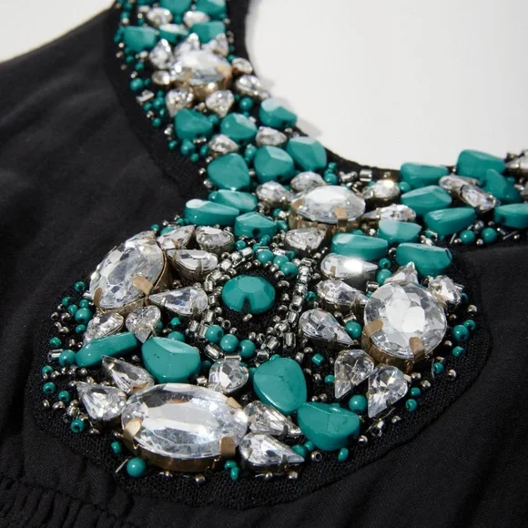 Boston Proper Embellished Halter Maxi Dress brand New XS and S - Picture 4 of 5